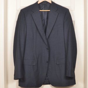 🇮🇹Canali 56L Navy Blue Pinstripe Suit